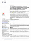 Research paper thumbnail of Clinical impact of a structured secondary cardiovascular prevention program following acute coronary syndromes: A prospective multicenter healthcare intervention