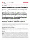 Research paper thumbnail of 2023 ESC Guidelines for the management of cardiovascular disease in patients with diabetes