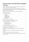 Research paper thumbnail of Ternary Systems: The Point Where Languages Converge