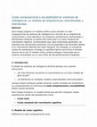Research paper thumbnail of Coste computacional y escalabilidad en sistemas de inteligencia: un análisis de arquitecturas centralizadas y distribuidas
