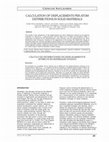 Research paper thumbnail of Calculation of displacements per atom distributions in solid materials