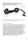 Research paper thumbnail of «La Zona es ante todo un dispositivo de intervención política». Entrevista (10/2024)