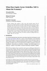 Research paper thumbnail of What Does Equity Sector Orderflow Tell Us About the Economy?