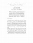 Research paper thumbnail of SynchNet: A Petri Net Based Coordination Language for Distributed Objects