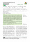 Research paper thumbnail of Knowledge, attitude and performance of wood painter about harmful effects of solvents and dyes on human health