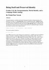 Research paper thumbnail of Being Itself and Preserved Identity