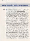 Research paper thumbnail of Why Benefits and Costs Matter
