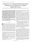 Research paper thumbnail of Use of Research-Based Instructional Strategies in Core Chemical Engineering Courses