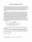 Research paper thumbnail of A proposal for unlocking Energy of Time