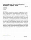 Research paper thumbnail of Explaining Some Non-RRKM Behavior: A Transport-Geometric Theory