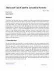 Research paper thumbnail of Thick and Thin Chaos in Dynamical Systems