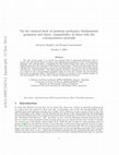 Research paper thumbnail of On the classical limit of quantum mechanics, fundamental graininess and chaos: Compatibility of chaos with the correspondence principle