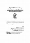 Research paper thumbnail of Le journalisme face au web : Reconfiguration des pratiques et des représentations dans les rédactions belges francophones