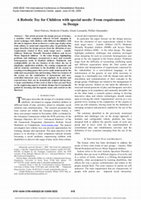 Research paper thumbnail of A robotic toy for children with special needs: from requirements to design