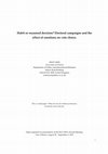 Research paper thumbnail of Habit or reasoned decision? Electoral campaigns and the effect of emotions on vote choice.