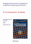 Research paper thumbnail of Rheological characteristics of vegetable oils as affected by deep frying of French fries