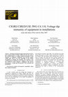 Research paper thumbnail of CIGRE/CIRED/UIE JWG C4.110, Voltage dip immunity of equipment in installations