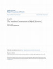 Research paper thumbnail of Review Article: The Modern Construction of Myth