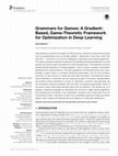 Research paper thumbnail of Grammars for Games: A Gradient- Based, Game-Theoretic Framework for Optimization in Deep Learning