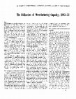 Research paper thumbnail of The Utilization of manufacturing capacity, 1965-73