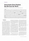 Research paper thumbnail of Sensorimotor Direct Realism: How We Enact Our World