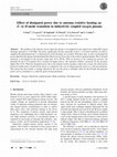 Research paper thumbnail of Effect of dissipated power due to antenna resistive heating on E-to H-mode transition in inductively coupled oxygen plasma