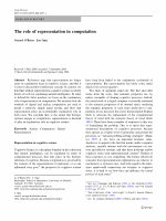 Research paper thumbnail of The role of representation in computation