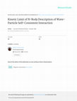 Research paper thumbnail of Kinetic Limit of N-Body Description of Wave–Particle Self-Consistent Interaction