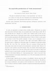 Research paper thumbnail of On respectable pseudoscience of " weak measurements "