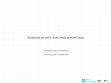 Research paper thumbnail of Tensions in arts teaching in Portugal