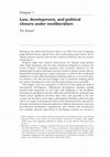 Research paper thumbnail of Law, development, and political closure under neoliberalism