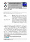 Research paper thumbnail of The Factors Influencing Corporate Social Responsibility Disclosure in the Kingdom of Saudi Arabia