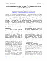 Research paper thumbnail of Evolution and Development Towards 4 th Generation (4G) Mobile Communication Systems