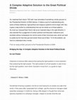 Research paper thumbnail of A Complex Adaptive Solution to the Great Political Divide