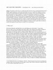 Research paper thumbnail of ART AND THE UNKNOWN