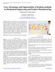 Research paper thumbnail of Uses, Advantages and Opportunities of Kanban methods in Mechanical Engineering and Product Manufacturing