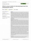 Research paper thumbnail of Efficient summary statistics for detecting lineage fusion from phylogeographic datasets