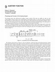 Research paper thumbnail of AUDITORY FUNCTION Physiology and Function of the Hearing System