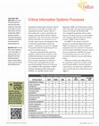 Research paper thumbnail of Critical Information Systems Processes