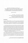 Research paper thumbnail of Radich, Michael. “Reading the Writing on the Wall: 'Sengchou’s' Cave at Xiaonanhai, Early Chinese Buddhist Meditation, and Unique Portions of *Dharmakṣema’s Mahāparinirvāṇa-mahāsūtra.” Journal of the International Association of Buddhist Studies 42 (2019 [2020]): 515-632.