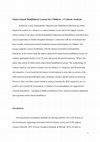 Research paper thumbnail of Nature-based Mindfulness Lessons for Children: A Content Analysis