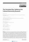 Research paper thumbnail of The Simulated Sky: Stellarium for Cultural Astronomy Research