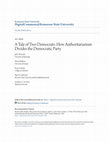 Research paper thumbnail of A Tale of Two Democrats: How Authoritarianism Divides the Democratic Party