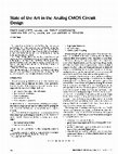Research paper thumbnail of State of the art in the analog CMOS circuit design