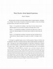 Research paper thumbnail of Three Puzzles About Spatial Experience