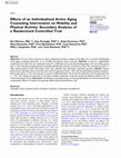Research paper thumbnail of Effects of an Individualized Active Aging Counseling Intervention on Mobility and Physical Activity: Secondary Analyses of a Randomized Controlled Trial