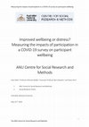 Research paper thumbnail of Improved wellbeing or distress? Measuring the impacts of participation in a COVID-19 survey on participant wellbeing