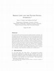 Research paper thumbnail of Bridge Laws and the Psycho-Neural Interface ∗ †