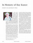 Research paper thumbnail of In Memory of Ray Kunze