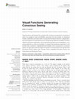 Research paper thumbnail of Visual Functions Generating Conscious Seeing